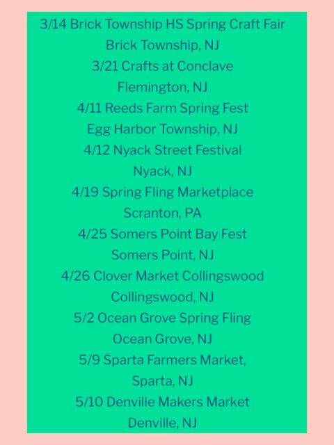 ‼️‼️‼️ 
I’ve got quite the line-up of shows coming in the next few months. Please check your calendars and see if you can catch me at a show.😍
DM me for all specifics about any show. And of course stay tuned. I’ll be busy with shows throughout 2026.🥰
#artisanmarket #zacharybloomjewelry #shoplocalnj #supportsmallbusinessnj #surfite