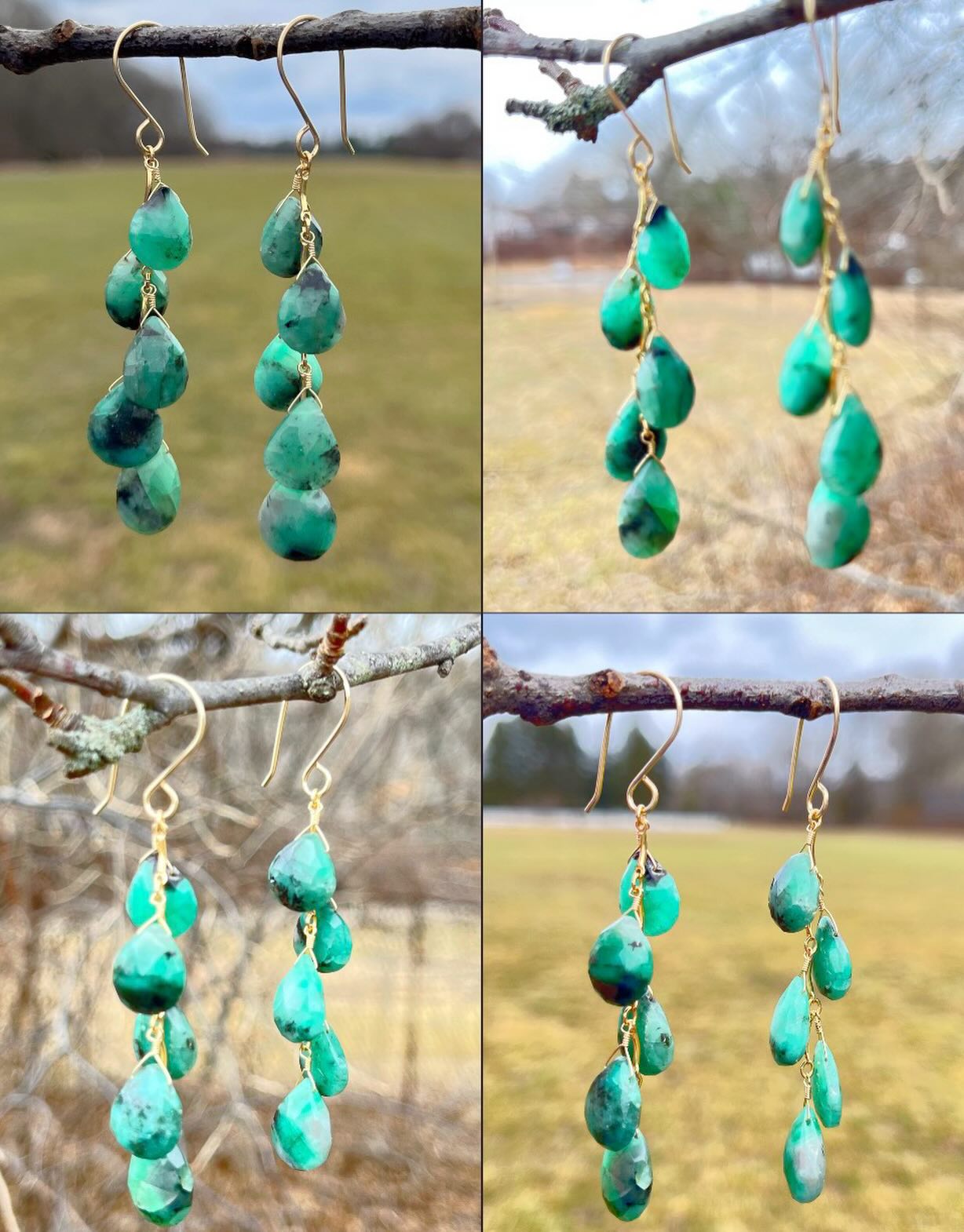 ππ€π
100% natural Colombian emerald earrings on 14kt gold filled earwires/chain. I hand-forged these earwires with 20 gauge wire.
DM me for all details.π
#emeraldearrings #colombianemeraldearrings #colombianemeralds #zacharybloomjewelry #cascadeearrings