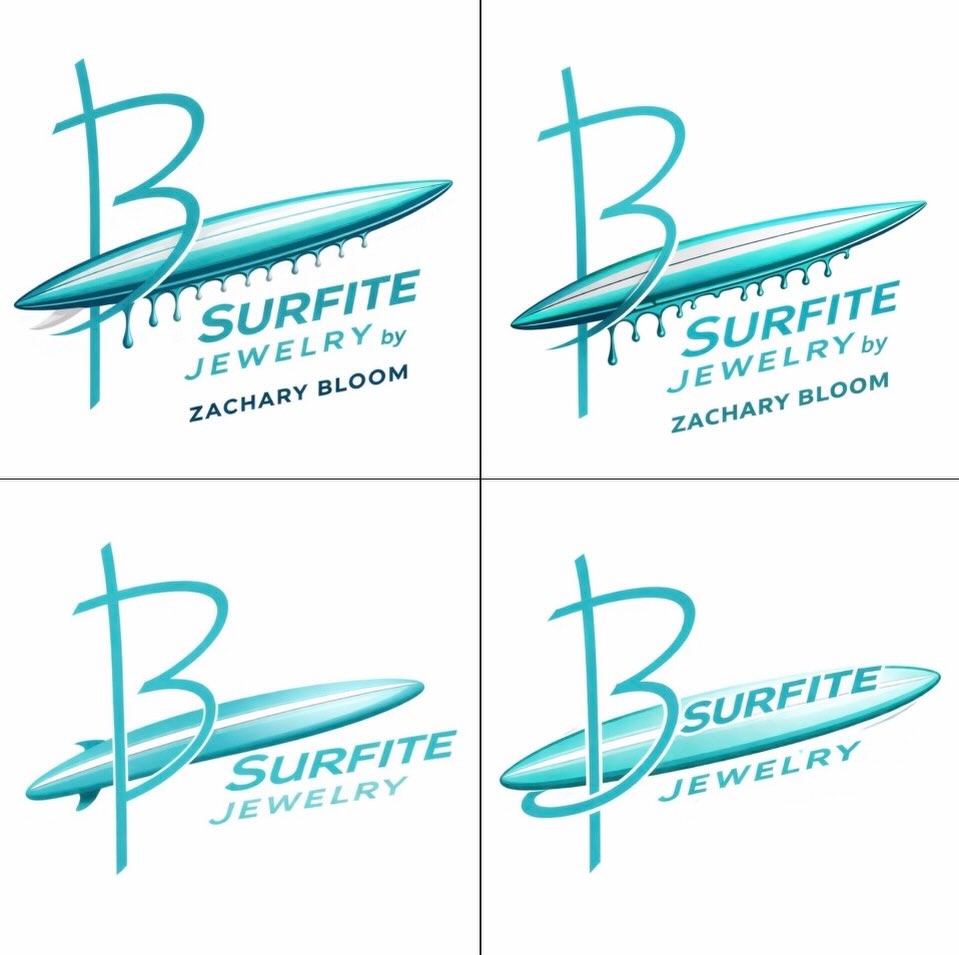 ππββοΈπββοΈ
Okay last post on this SURFITE logo topic for the day. Iβm playing around with CHATGPT using my ZB logo and adding a surfboard to it. Here you see a few versions with the resin drippings and a few without. These are all just ideas Iβm having fun messing with. Practicing giving direction to Chatty G to see how she listensβ¦π
#surfite #surfitejewelry #surfboardglassing #zacharybloomjewelry #handshapedsurfboards