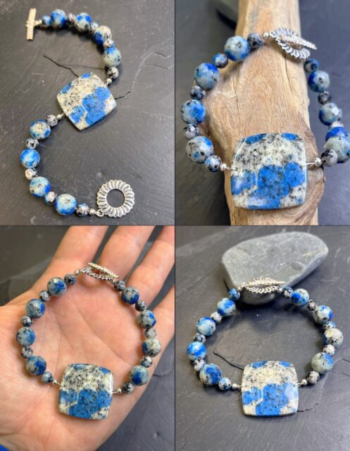 💙🩶💙
LOVE THIS BRACELET!
This is a BOLD K2 jasper bracelet using a custom cut K2 jasper cabochon with faceted K2 jasper beads and fancy silver toggle clasp. This material is mined exclusively in Pakistan in the K2 Mountains. It is a combo of blue azurite with granite. DM me for details on this one.😍
#k2jasperjewelry #azuritebracelet #zacharybloomjewelry #braceletstacks #azuritegranite