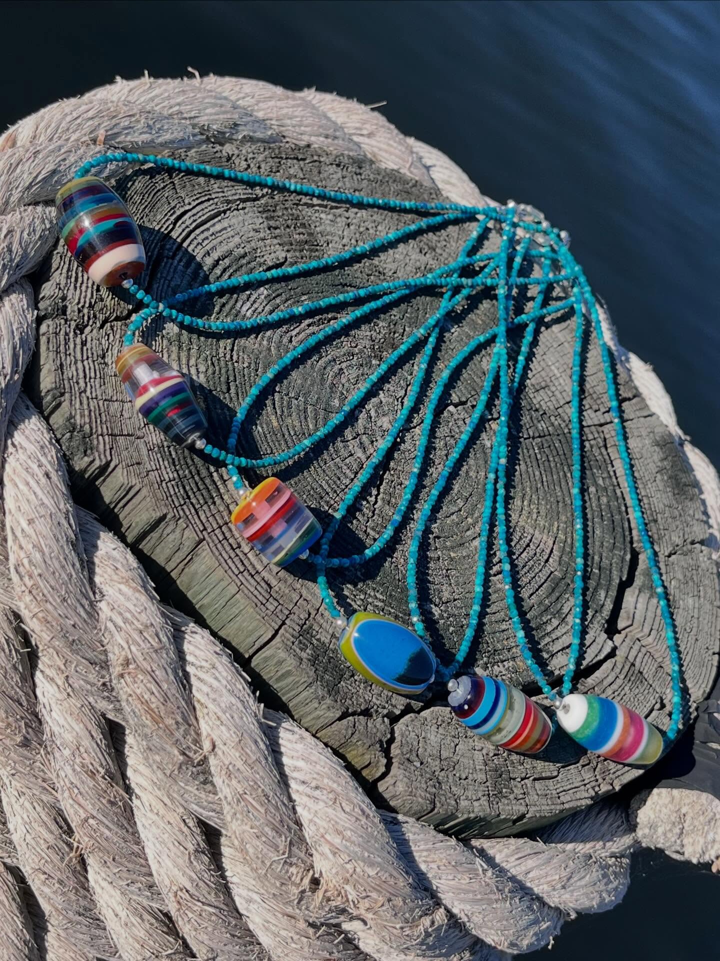 🏄🏄‍♀️🏄‍♂️
Perfect for summertime!
SURFITE & TURQUOISE 
DM me if you’d like details on these beauties.😍
#surfite #surfitenecklace #zacharybloomjewelry #turquoisenecklace #summervibes