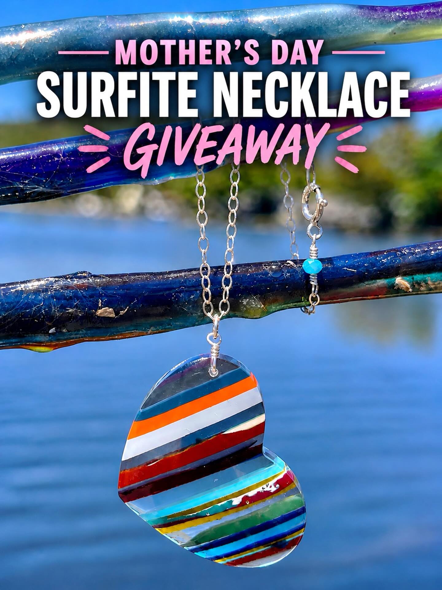 🥰🥰🥰
FREE MOTHER’S DAY SURFITE HEART NECKLACE GIVEAWAY 
I’m giving away this hand-shaped up-cycled surfboard resin necklace which I made. I collected the leftover raw surf resin which I used to make this piece from the talented surfboard shaper Chris Johnson down in Cape May, NJ. 
Here is how to ENTER to WIN:
-Follow ALL THREE accounts:
@816_surfboard_laboratory 
@zealot_surfboards 
@zacharybloomdesigns 
-Like this post & leave a comment below
-Send this post to at least three friends 
*For a BONUS ENTRY, add this post to your stories 
I would like this piece to go to a mom. Please be one yourself or give it to one that deserves something special. 
I will randomly select a winner on Saturday, May 9th, in the evening and notify the winner directly. Necklace ships free within the USA. Outside of the USA, you pay the shipping costs. 
Thank you & GOOD LUCK!
🏄‍♀️🏄🏄‍♂️😜
#jewelrygiveaway #freejewelry #surfite #zacharybloomjewelry #mothersdaygiveaway