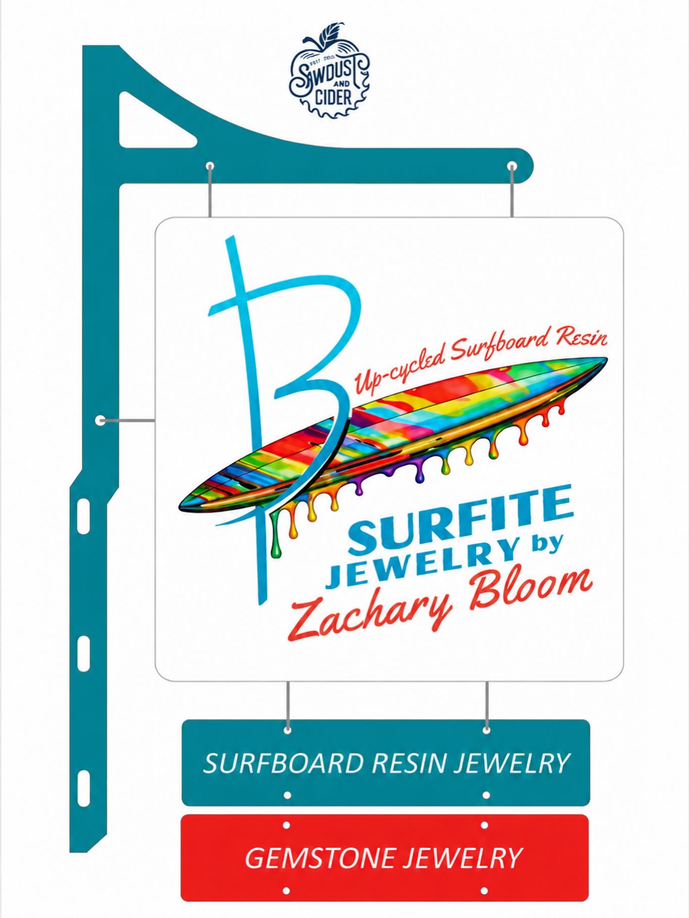 🏄♀️🏄♂️🏄
Super excited about this one! Having a custom laser cut sign made for me which will hang outside my tent so that customers can know what I’m all about as they are walking by. Here is the proof of what my sign will look like. I can’t wait to see the final product. Stay tuned and I’ll be sure to show you once I receive it.😜
Definitely check out Donna over at @sawdustandcider if you’d like a very professional sign for your tent. She’s extremely easy to work with and has tons of examples of the thousands of signs she’s made.
#sawdustandcider #woodsign #customsignage #zacharybloomdesigns #surfite
