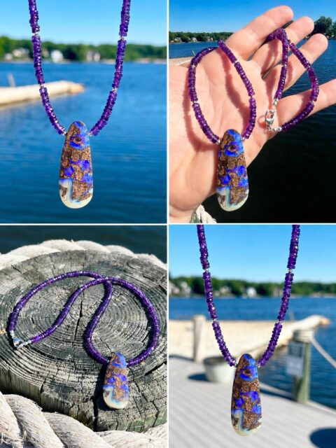 💜😱💜
Catch this GORGEOUS Australian Boulder Opal & African Amethyst necklace I just finished at Saturday’s show in Beach Haven on LBI! You don’t want to miss all the talent that will be lined up all along Bay Avenue from Pearl Street to 8th Street. I’ll be at the corner of Coral Street set-up right in front of the surf shop called South End Surf ‘N Paddle. Hope to see ya there!😜
#beachhavenartwalk #beachhavennj #zacharybloomjewelry #boulderopaljewelry #boulderopalnecklace
