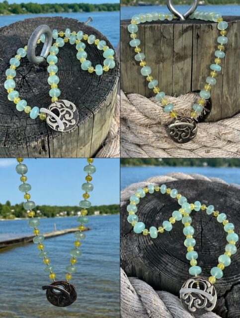 πππ
BOLD aqua sea foam & canary yellow chalcedony necklace with an absolutely stunning BOLD fine detailed toggle clasp. This clasp is meant to be worn as the center pendant of this necklace. This is a stunning piece which will look so great with spring/summer outfits.
DM me for all the details.π
#chalcedonynecklace #summerjewlery #zacharybloomjewelry #aquachalcedony #statementnecklace