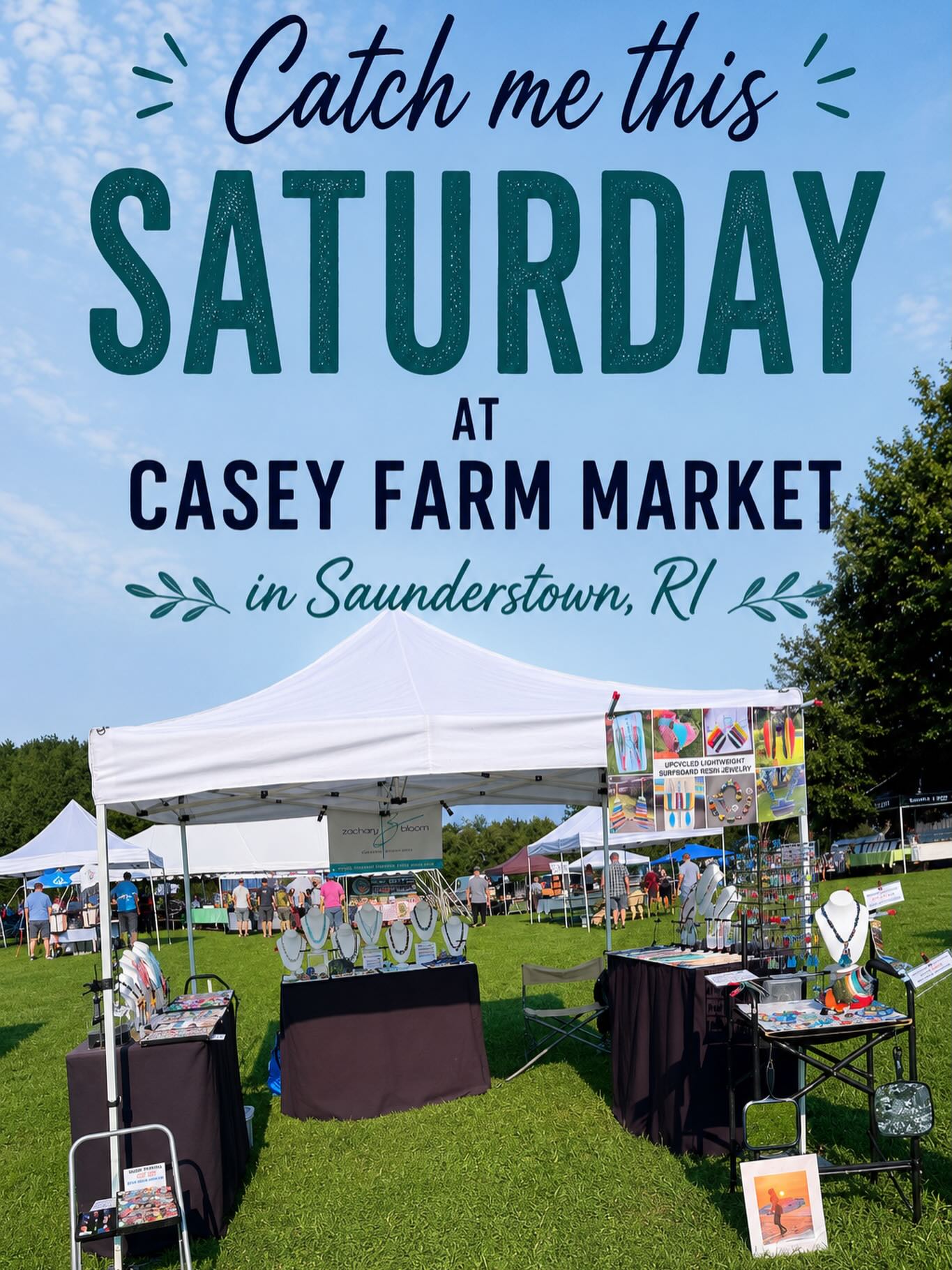 ππββοΈπββοΈ
Love this market! It is one of the best in Rhode Island. Iβll be exhibiting here four times this year. This coming Saturday is my first one of 2026. I took this photo of my booth set-up from the Casey Farm Market last year. Hope to see you this coming Saturday.π
#caseyfarmri #caseyfarmmarket #rhodeislandlife #surfite #zacharybloomjewelry