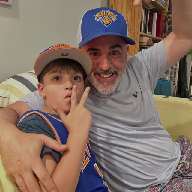 🧡💙🧡
NY KNICKS ARE CHAMPIONS tonight after 53 years. So incredible to watch this run with my son. We are both huge KNICKS fans. And to see our favorite player Jalen Brunson celebrate with his dad who is a coach on the KNICKS team was so special tonight. JB wins the MVP and I snapped a pic of him hugging his dad on tv. Swipe to see him & his dad. And of course we celebrated with our 3 year old cockapoo who is named Brunson after JB. Can’t wait to go into the city for the parade…LET’S GO KNICKS!!!😜
2026 CHAMPIONS…
#nyknicks #jalenbrunson #2026nbachampions