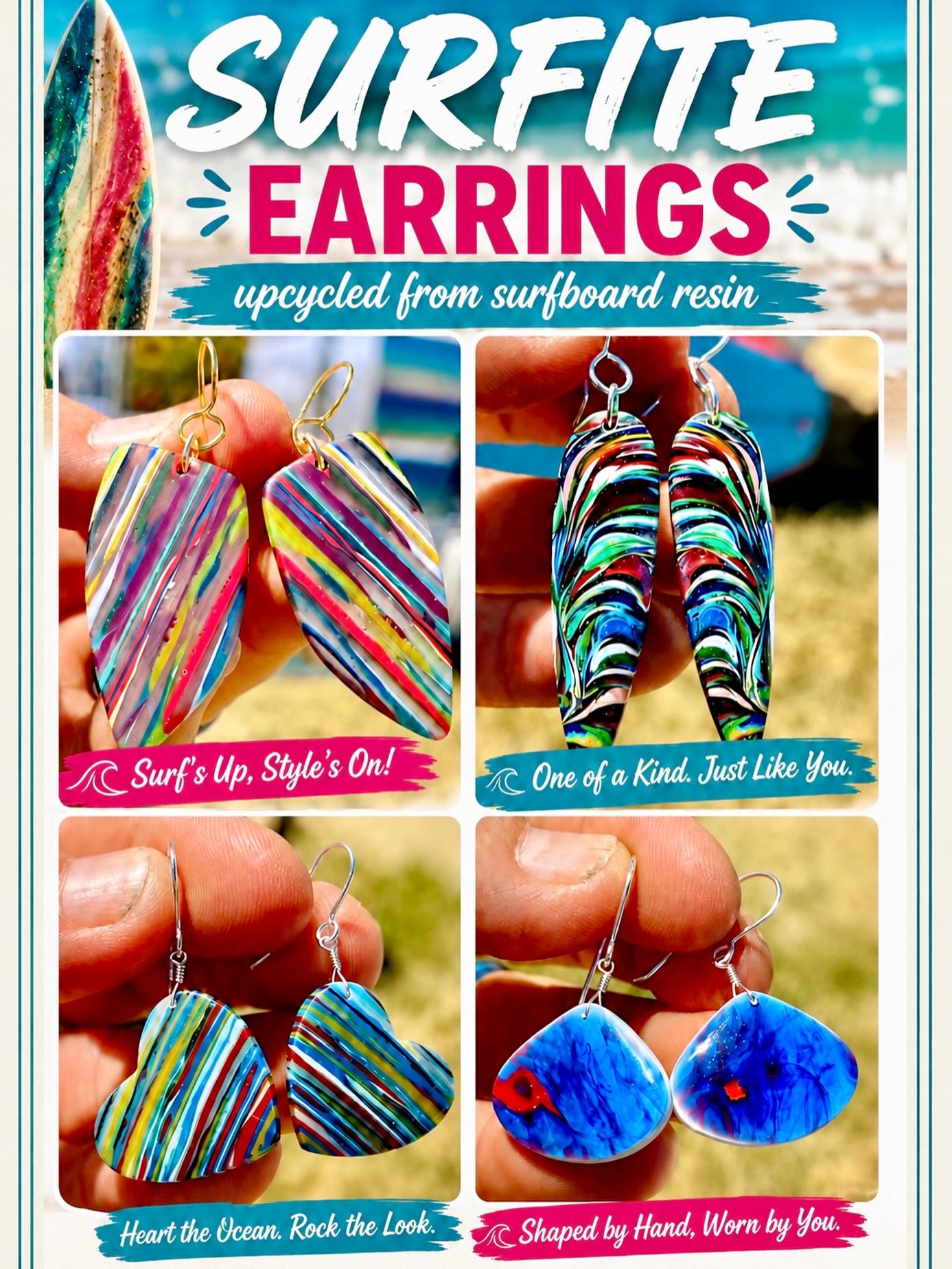 🏄♂️🏄♀️🏄
Got home late last night from Rhode Island. What a fun weekend at the Narragansett Art Festival. Definitely going to keep doing that show from now on!
Took photos of these four beautiful pairs of surfite earrings throughout the show. These are all available now. DM me to see individual pics & video of any pair.😊
#narragansettartfestival #surfite #surfitejewelry #zacharybloomjewelry #handshaped