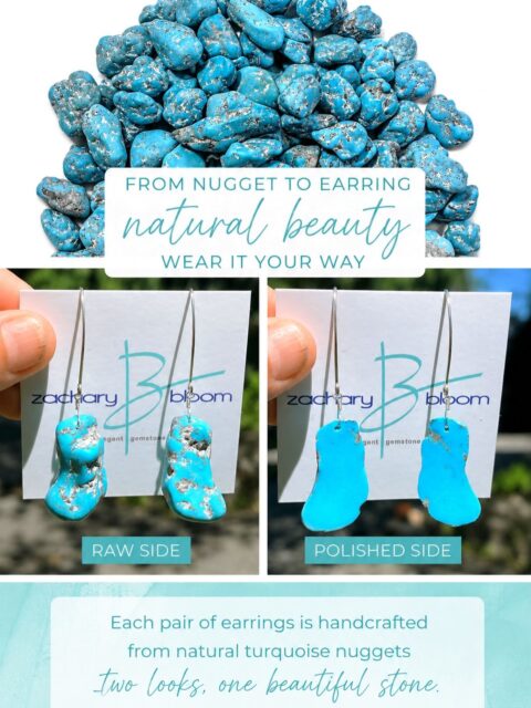 🩵😱🩵
Been working on natural raw nugget turquoise earrings. The pair in this post is available plus I have a variety of other pairs. You can pick which side you prefer to wear them on! These are absolutely STUNNING in person. And give me a follow over here to see much more raw turquoise.😜
@turquoise_and_more 
#naturalturquoise #turquoisenuggets #turquoiseearrings #zacharybloomjewelry #sleepingbeautyturquoise