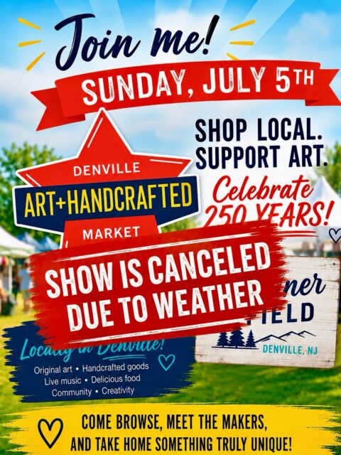 βΌοΈβΌοΈβΌοΈ
Just found out this show is canceled for today due to possible storms! They are going to try and reschedule it at some point. My apologies to anyone who was planning on coming to see me. Feel free to reach out via DM if you need something special.π
#denvillenj #denvilledays #zacharybloomdesigns