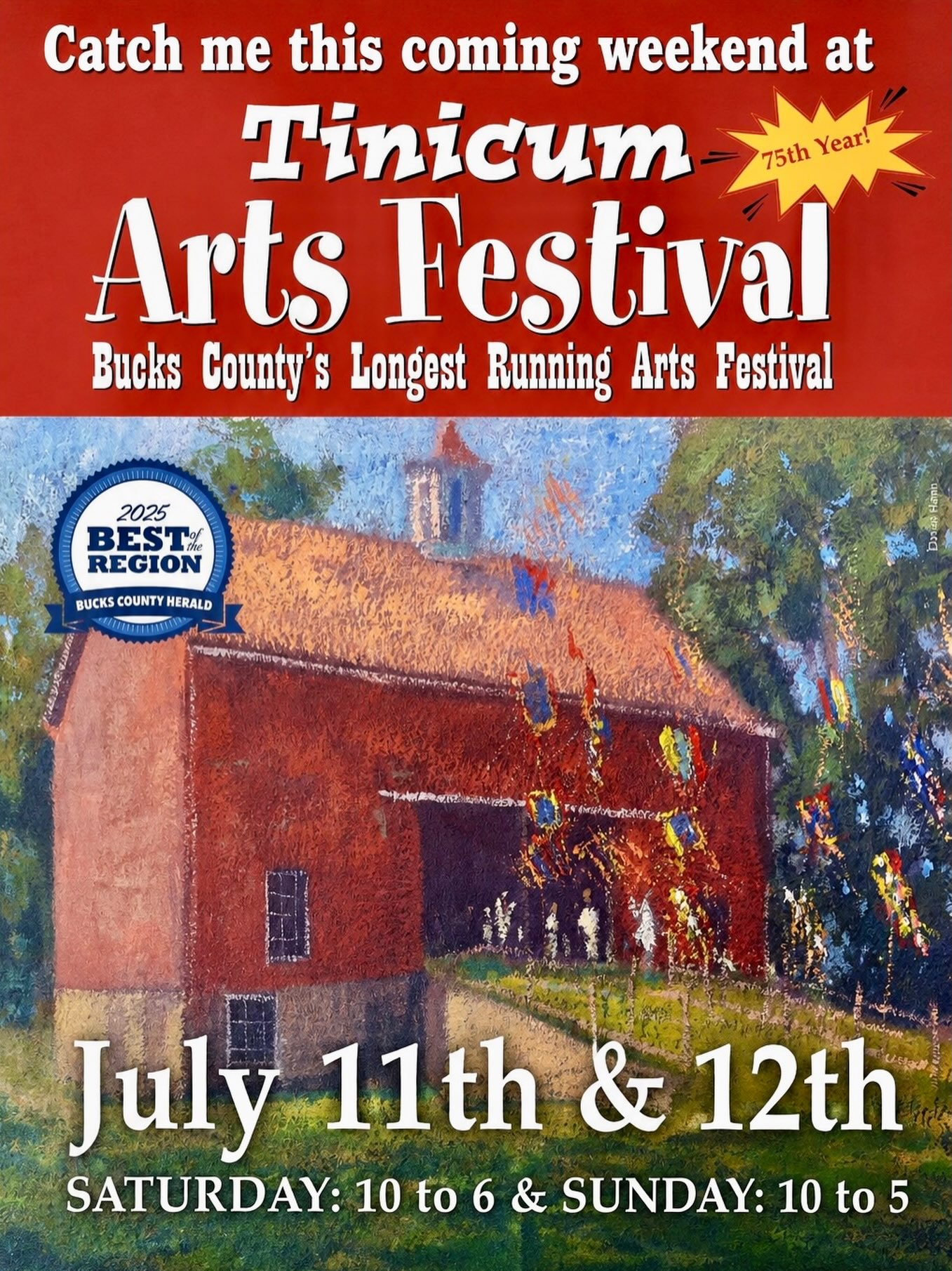 ‼️‼️‼️
Catch me in Pennsylvania this weekend for a wonderful art show which takes place in a town called Erwinna in their beautiful Tinicum Park. This is the 75th year putting on this art show and from what I hear from many artists friends, it’s a beautiful location with tons of talent! Hours are Saturday 10-6pm and Sunday from 10-5pm. The show costs $10 for adults & $1 for kids over 6. Parking is free. Hope to see you in Bucks County this weekend.🥰
#tinicumartsfestival #buckscountyarts #zacharybloomjewelry #tinicumpark #summerartfestival
