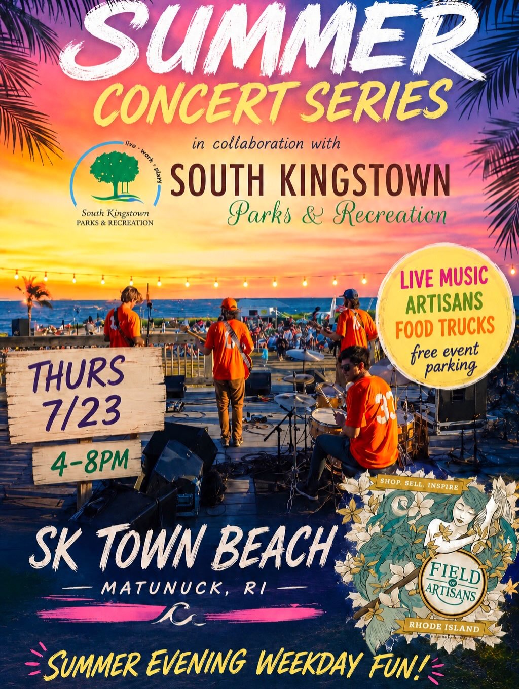 βΌοΈβΌοΈβΌοΈ
Catch me this Thursday from 4-8pm at the South Kingstown Town Beach for their Summer Concert Series in Matunuck, RI. Hope to see you Thursday.π
#fieldofartisans #matunuckri #zacharybloomjewelry #surfite #rhodeislandjewelry