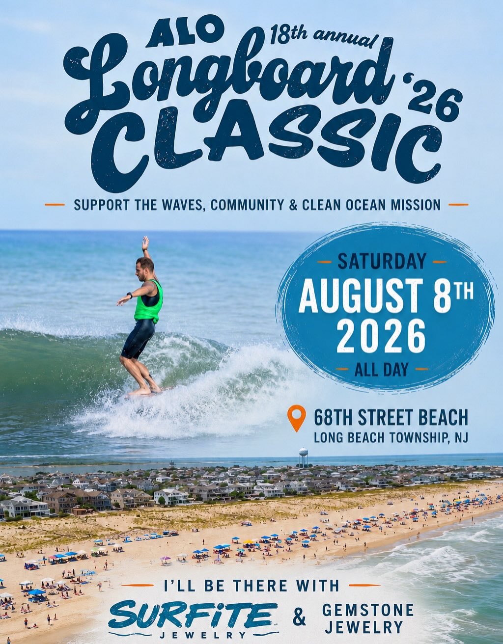 🌊😍🌊 
Super psyched for my next show! I actually have a weekend off this coming Saturday & Sunday, but I’ll be exhibiting at the 18th Annual ALO Longboard Classic in Long Beach Township on LBI August 8th all day long. If you are going to be in the area, definitely mark your calendars for this awesome surf community event!
More details to come so stay tuned.😜
#alolongboardclassic #longbeachtownship #lbiartist #surfite #zacharybloomjewelry
