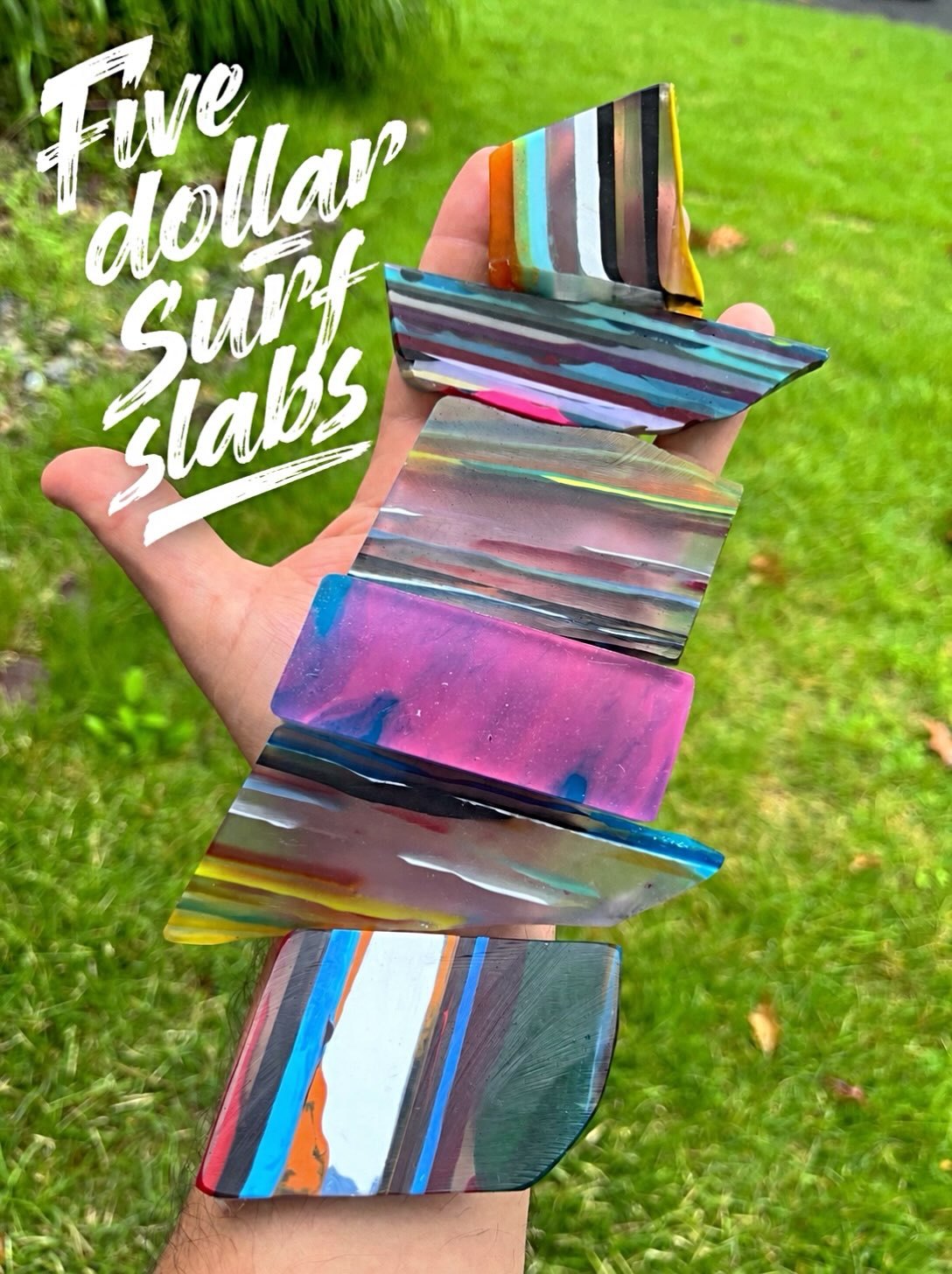 πββοΈππββοΈ
FIVE DOLLAR SURF SLABSβ¦
I cut all these from leftover surfboard resin chunks Iβve collected from surfboard shapers across the country. DM me if youβd like one.
SURFITE IS SO RIGHT!π
#surfite #surfiterough #surfiteslabs #zacharybloomdesigns #slabsforsale