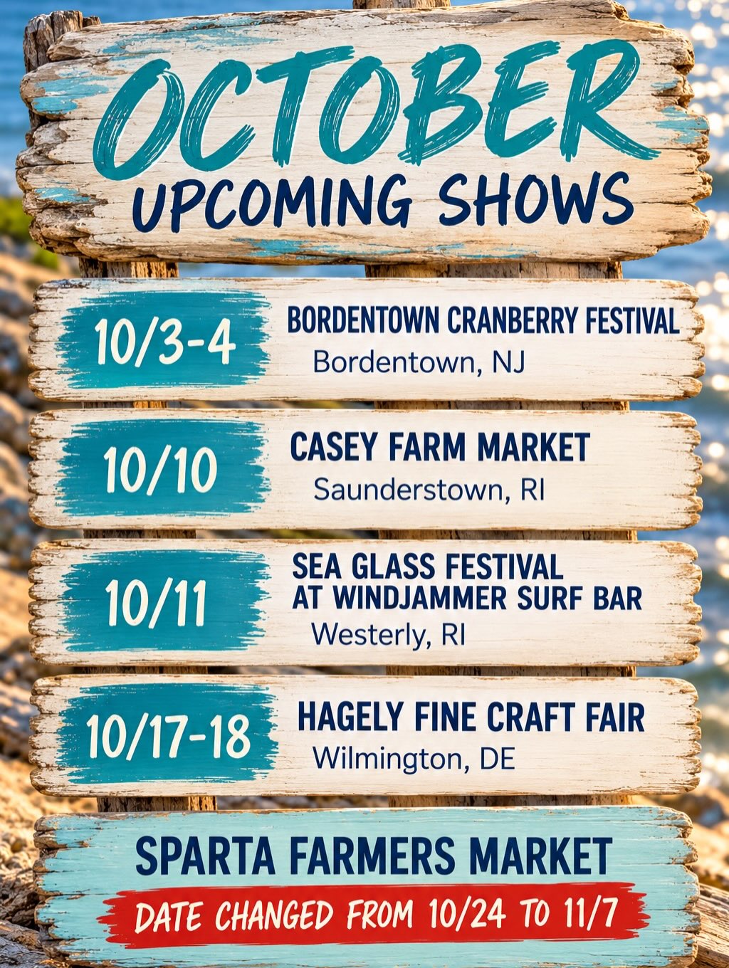 โผ๏ธโผ๏ธโผ๏ธ
Iโve got some amazing shows coming up this month! Donโt miss me this weekend in Bordentown, NJ. Thatโs a new one for me. Then the following weekend Iโm headed back up to Rhode Island for two great shows. Then Iโm down to Wilmington, DE for one of my favorite shows of the year at the beautiful Hagley Museum. I was supposed to be at the Sparta Farmers Market Oct. 24th, but Iโm headed to California for a quick visit to see my dad. So you can catch me in Sparta in November. I have an incredible lineup of November & December shows. Iโll be posting those and of course you can always just visit my website which lists everything there. The link is in my bio. DM me with any questions. Hope to see you soon!
๐
#octobershows #zacharybloomjewelry #fallevents #surfite #lapidaryart