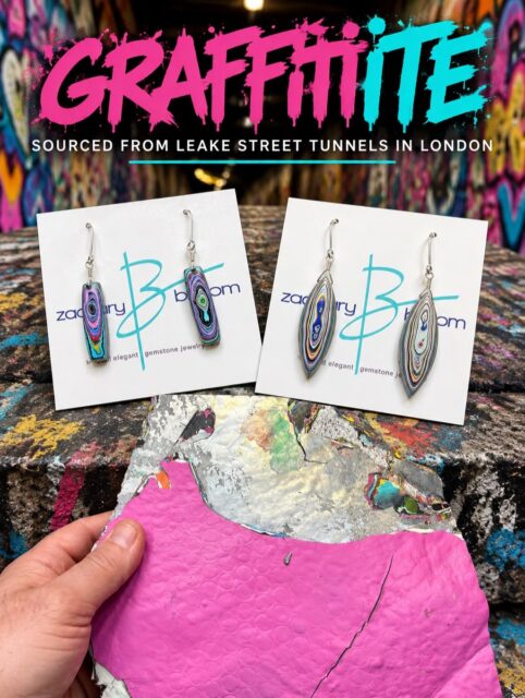 โผ๏ธ๐จโผ๏ธ
ALL THE WAY FROM LONDONโฆoff the walls of the Leake Street Graffiti Tunnels. Iโve made some very special designs. GRAFFITIITE EARRINGS!!!๐ฑ
I was able to score a large piece of an extremely special material right from the walls of the world famous Leake Street Graffiti Station in London. Iโm calling this material GRAFFITIITE. Or it could be called MURALITE as well. I happen to see a video posted by a well known London based mural/graffiti artist named Olivier Roubieu. You must go visit his page to see his work. He did a video showing off how thick the build-up of paint has gotten over the years of all the incredible graffiti murals put up one on top of another. The Leake Street Graffiti Tunnel was initially started by the world renowned artist named Banksy at the Canโs Festival in 2008 apparently. Definitely give Olivier a follow here to see his incredible murals!
@olivierroubieu
Iโve got a nice selection of earrings to choose from. DM me to see more.๐
#leakestreettunnel #graffitite #zacharybloomjewelry #olivierroubieu #upcycledart