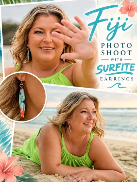 πΊππΊ
So cool! These SURFITE earrings went all the way to FIJI for a very special photo shoot on the beach. Donβt they look amazing on her!?!
This is what brings me so much joy and why I love what I do. Being a part of special occasions like this.π₯°
#surfite #surfiteearrings #fijiislands #upcycledsurfboard #zacharybloomjewelry