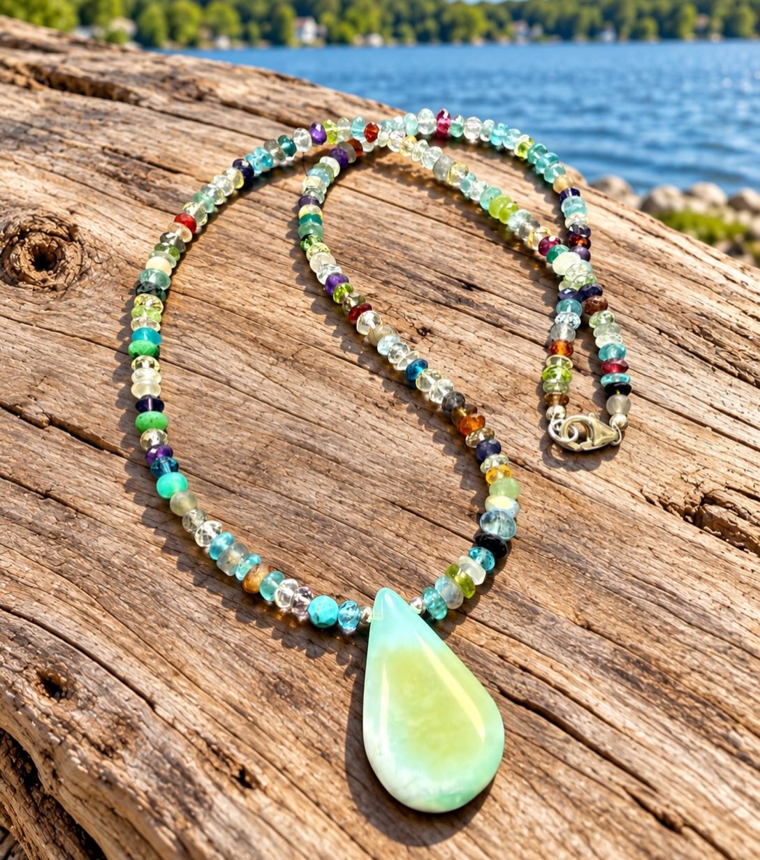 πππ
Well that one turned out quite nice!
Australian chrysoprase with all natural eclectic gemstone mix necklace with sterling silver.
π
#gemstonenecklace #eclecticmix #zacharybloomjewelry #gemsandjewels #blingblingjewelry