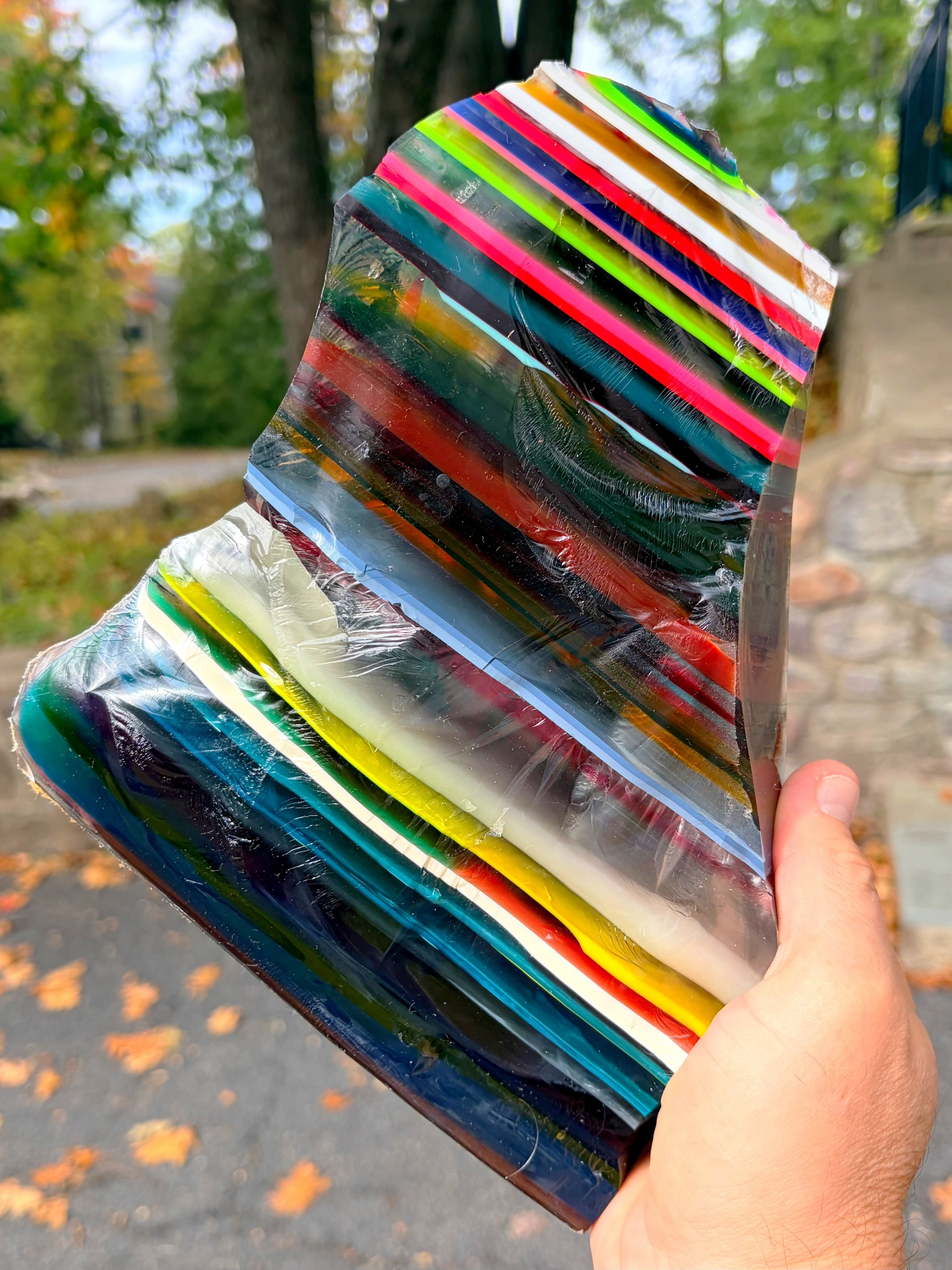 πββοΈππββοΈ
Recycled leftover surfboard resin with colors galore!
This piece is gonna make some seriously gorgeous jewelry. Stay tunedβ¦π
#spacerockglassing #surfite #surfiterough #glassingsurfboards #zacharybloomdesigns